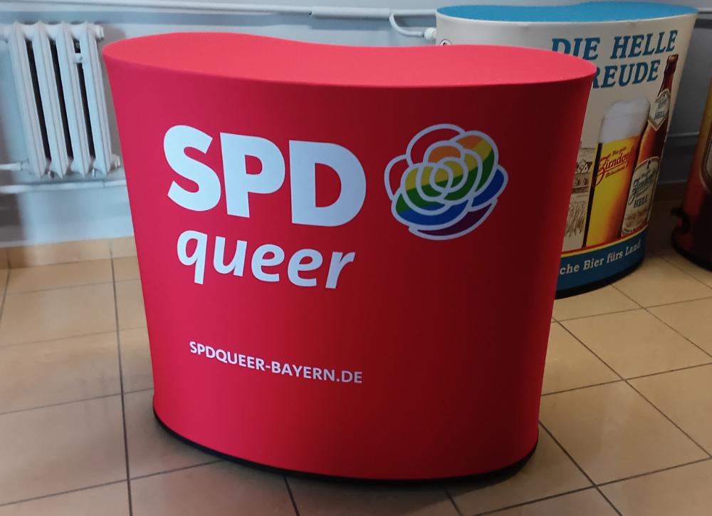 Messe Theke aufblasbar mit Logo