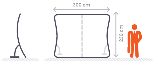 Sponsoren Wand gewölbt