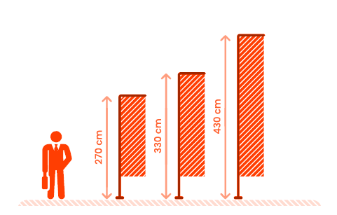 Square Flaggen Größen