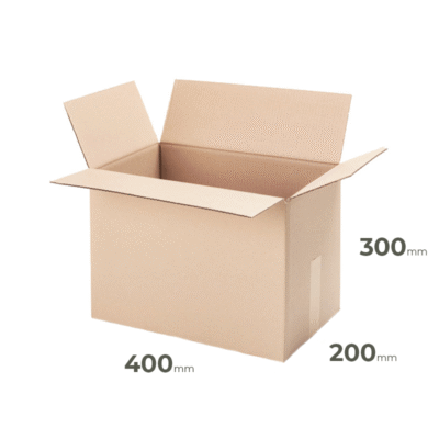 Klappkarton-400x200x300-mm Welle B braun