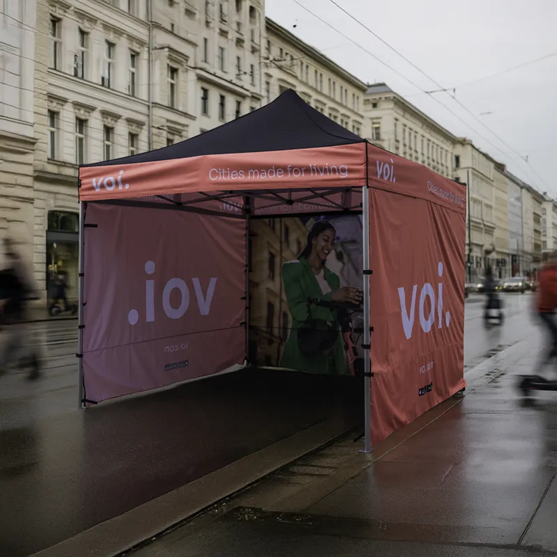 Faltpavillon 3x3 Voi mit Fotowand