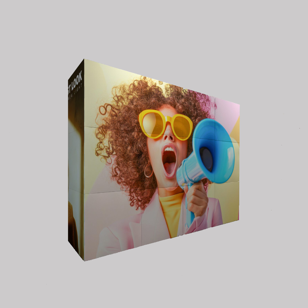 Karton Würfel Werbewand Puzzles