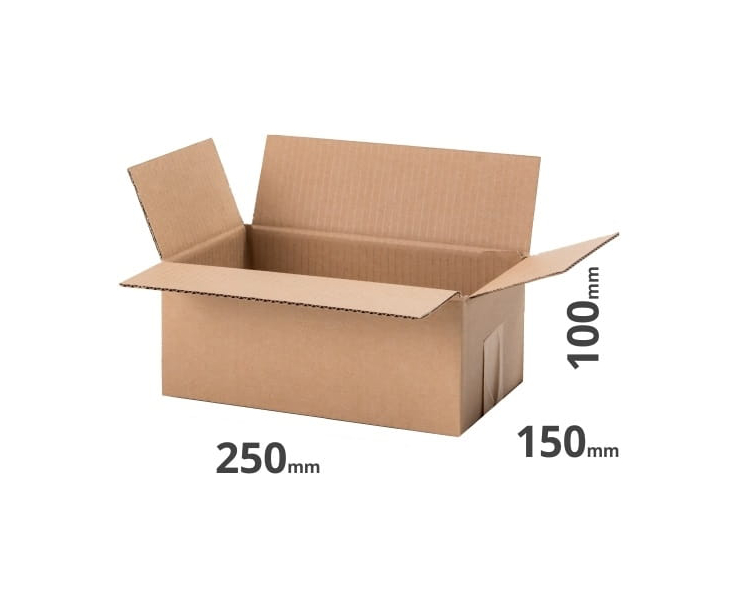 250x150x100mm Versandkarton braun faltbar