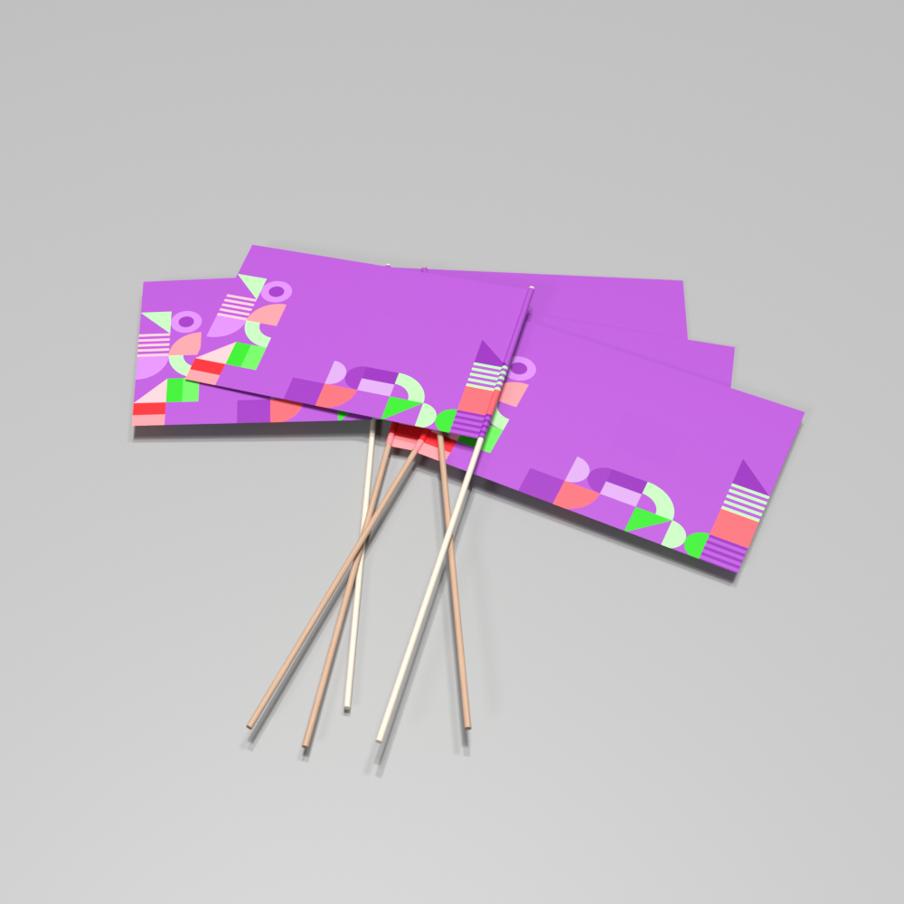 Werbefähnchen A5 bedrucken