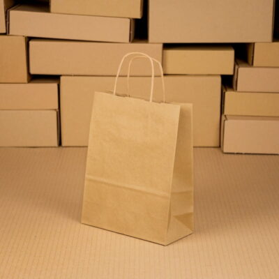 Papiertuete-180x80x225mm braun