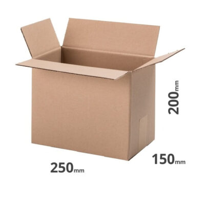 Versandkarton_250x150x200mm braun Welle B
