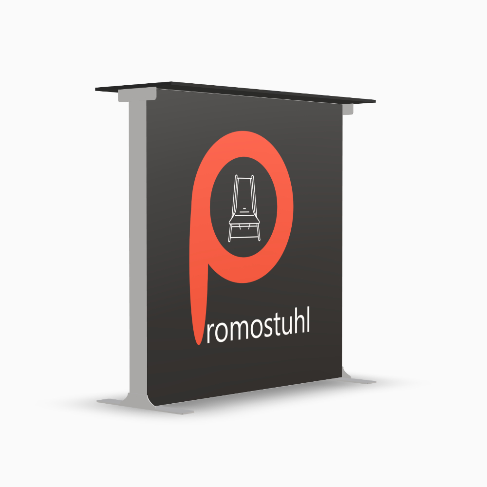 Faltbare Alu Theke LED bedruckt