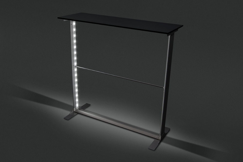 Faltbare Theke mit LED Beleuchtung