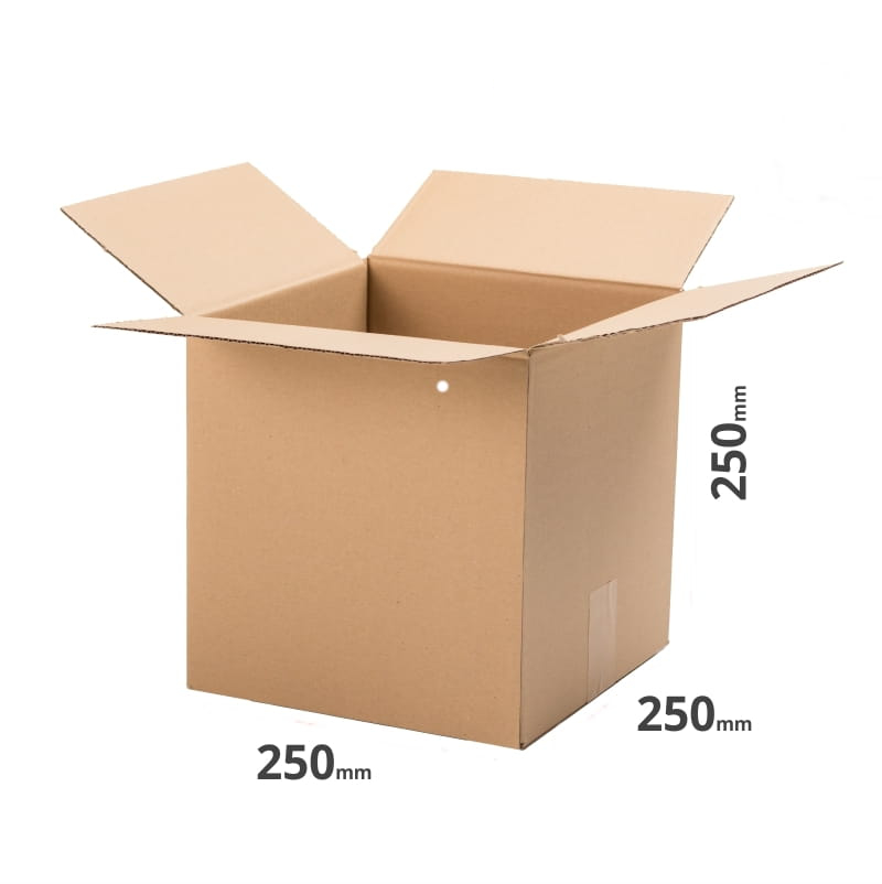 Karton 250x250x250mm Braun Welle B 380g/m²