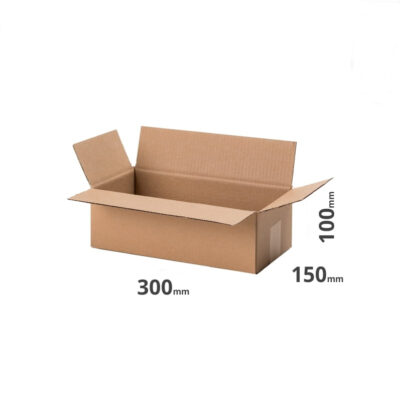 Versand Karton 300x150x100mm Welle B Grau 360g