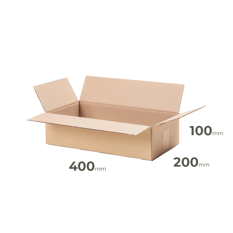 Klappkarton-400x200x100-mm 400g/m² Welle B