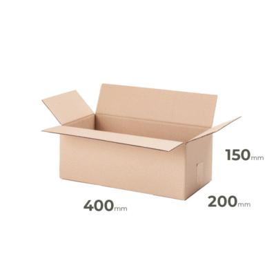 Klappkarton 400x200x150 mm welle B 380g/m² Farbe Braun für den Versand