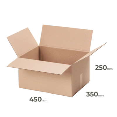 Klappkarton 450x350x250 mm braun Welle B 400g