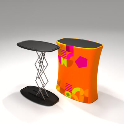 Textile automatische faltbare Messetheke Square